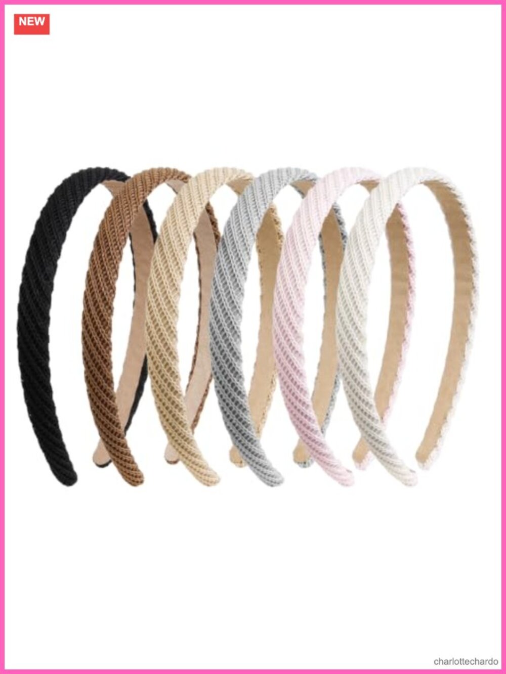 6 PCS Knitted Non Slip Thin Headbands Hair Accessories for Women